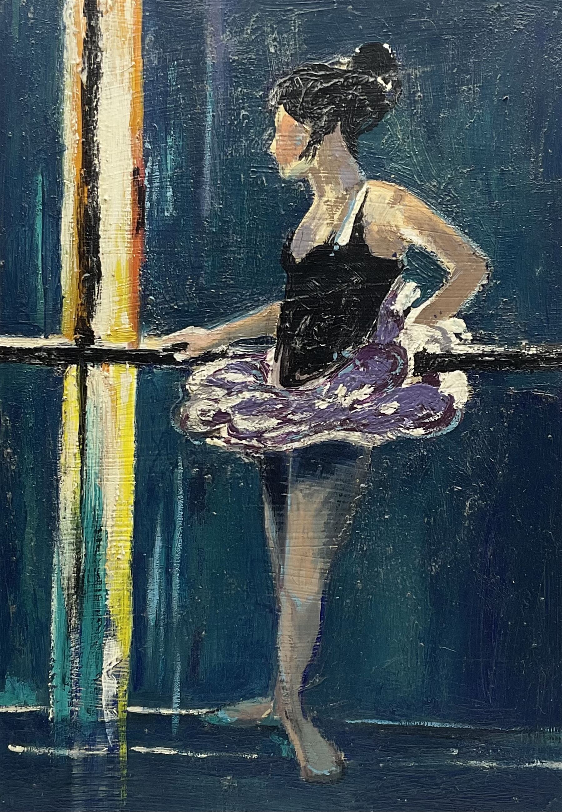 Circle of Donald Hamilton Fraser R.A. (British 1929-2009): 'Dancer Reflected Light', oil on canvas bears signature 63cm x 44cm 
