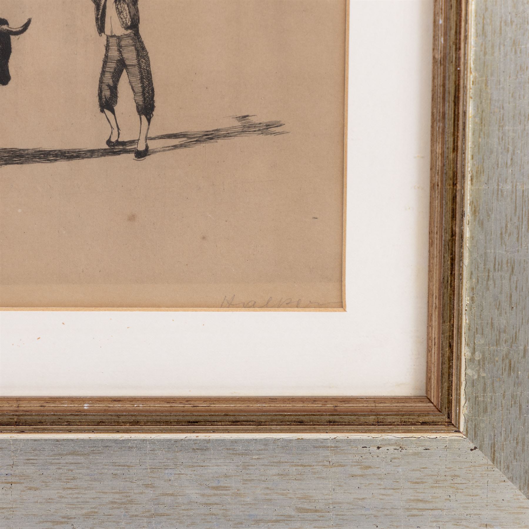 After Frederick Halpern (Austrian/Australian 1909-?): La Tauromaquia or Bullfighting, set of three etchings signed in pencil, 19cm x 24cm (3)
