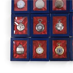 Twenty Hachette Pocket Watch Collection watches, in boxes with folder of associated magazines