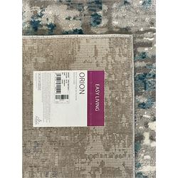 Contemporary abstract rug in blue and grey shades 