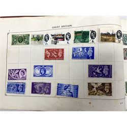 Great British and World Queen Victoria and later stamps, including penny black with black MX cancel, France, Holland, Sweden, Germany etc, housed in 'The Excelsior Postage Stamp Album'