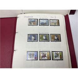Great British stamps including Queen Elizabeth II mostly commemorative mint decimal issues with 1st class, miniature sheets etc, pre-decimal issues and other QEII stamps with mint and used, housed in four ring binder folders and loose