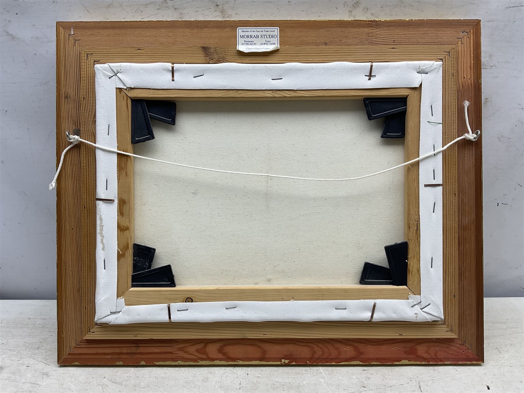 Richard Blowey (British 1947-): View Over a Cove, oil on canvas signed 29cm x 39cm