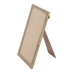 Mid 20th century silver mounted photograph frame, of rectangular form with engine turned decoration, with wooden easel support verso, hallmarked Charles Edwin Turner, Birmingham 1945, H28cm