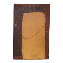 19th century oak panel, the center carved with a mythical creature 
