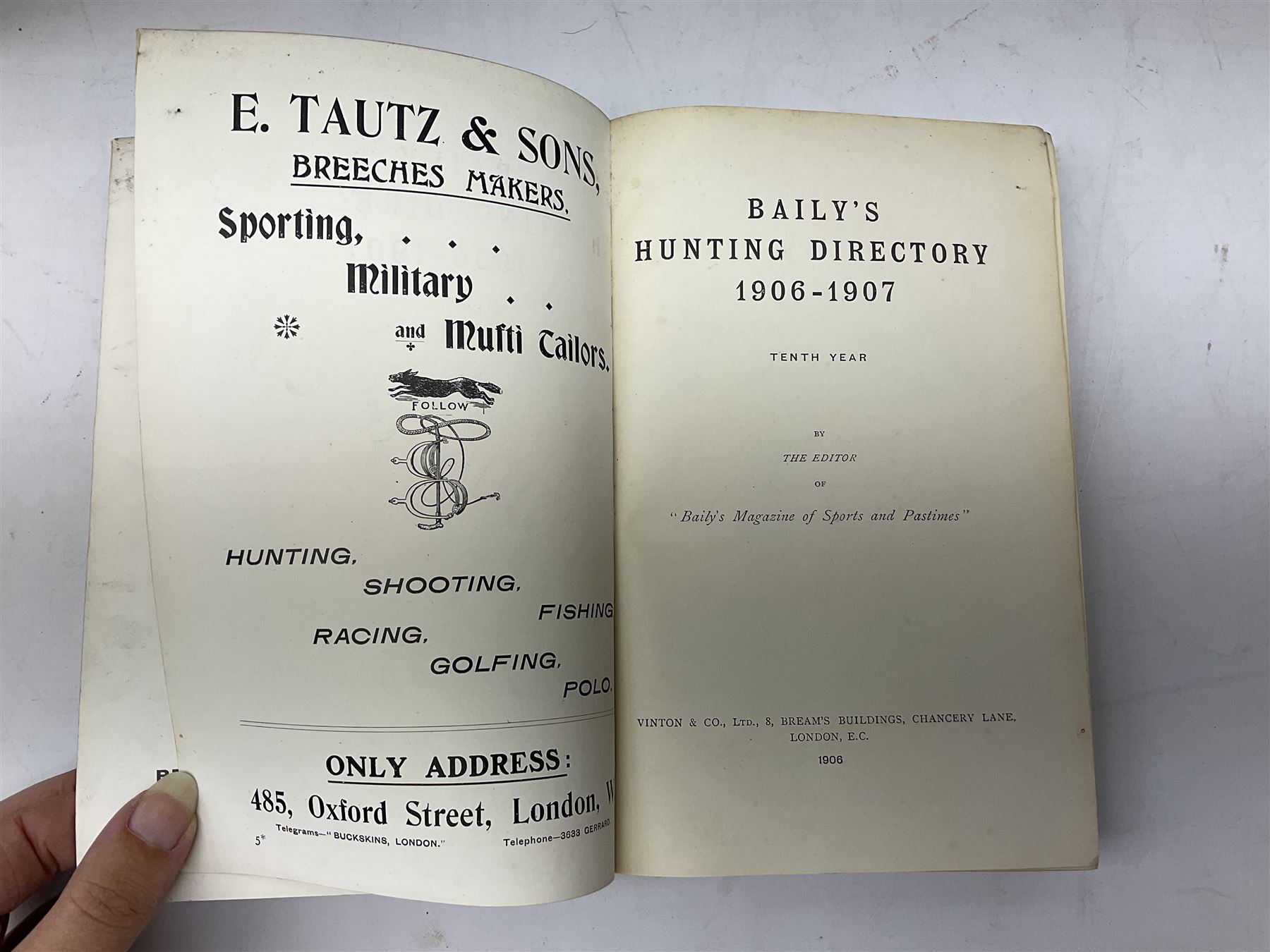 Kelly`s Directory of the North and East Ridings of Yorkshire, 1909, with maps together with The Antiquities and History of the Town of Beverly, History, Topography and Directory of East Yorkshire and Baily's Hunting Directory 1906-1907, with maps 