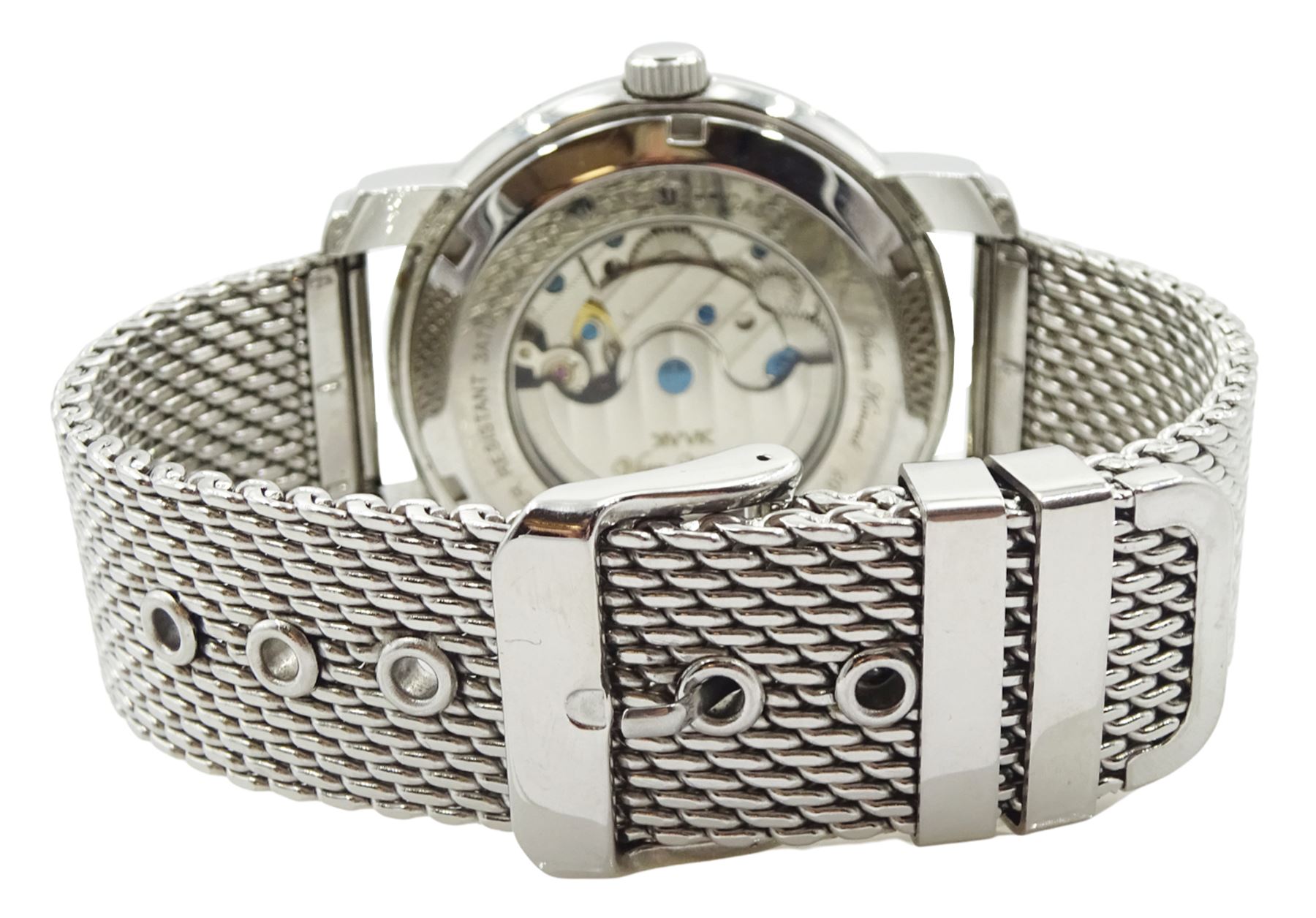 Vaan Konrad gentleman's automatic stainless steel calendar wristwatch, on stianless steel strap