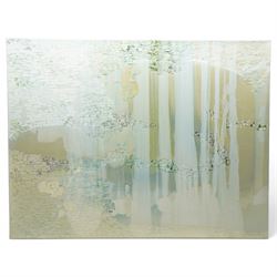 Jessica Zoob (British Contemporary): 'Sweet Rain', pair of mixed media oil and lacquer works on canvas signed and dated 2020 verso, titled on stretcher 80cm x 105cm (2)
Notes: Known for her atmospheric, colour-led paintings, Zoob draws inspiration from landscape and nature. She has an established international market, with works held in private collections including that of Harry Styles.