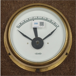  20th century circular brass cased 'Hezzainth' clinometer, D24cm  