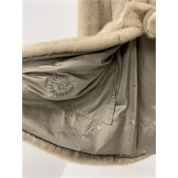 A Vintage Pearl Mink full length coat, with embroidered satin lining, retailed by Rodgers Ltd, with accompanying receipt. 