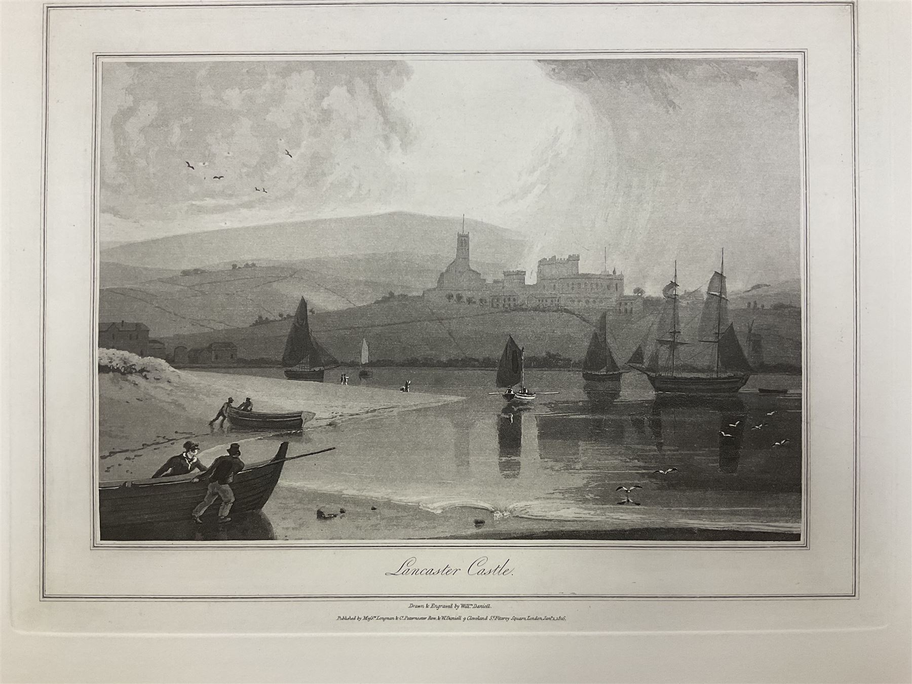 William Daniell RA (British 1769-1837): Scarborough, Whitby, Flamborough, Whitehaven, Tynemouth, Holy Island, Lancaster, et al., set of nineteen aquatints 23cm x 30 cm (19) (unframed)