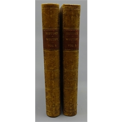  Young, Rev George: 'A History of Whitby, and Streoneshalh Abbey, with a Statistical Survey of the Vicinity' to the Distance of Twenty-five miles, vols 1 and 2, pub Whitby 1817, with fold out map and plates, rebound half calf with marbled boards 2vols  