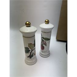 Royal Worcester Evesham pattern part dinner service, including covered jars, covered serving dishes, sauce jugs, dinner plates, side plates etc  