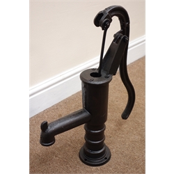 Victorian style cast iron water pump, H48cm