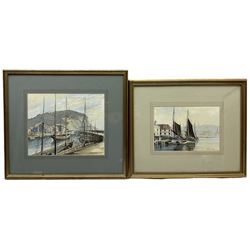 Arthur King (British Contemporary): Scarborough and Whitby, near pair watercolours signed max 21cm x 26cm (2)