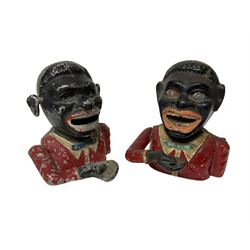 Two cast iron Jolly money boxes