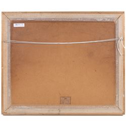 English School (Contemporary): Whitby Boats at Low Tide, oil on board indistinctly signed 45cm x 54cm 