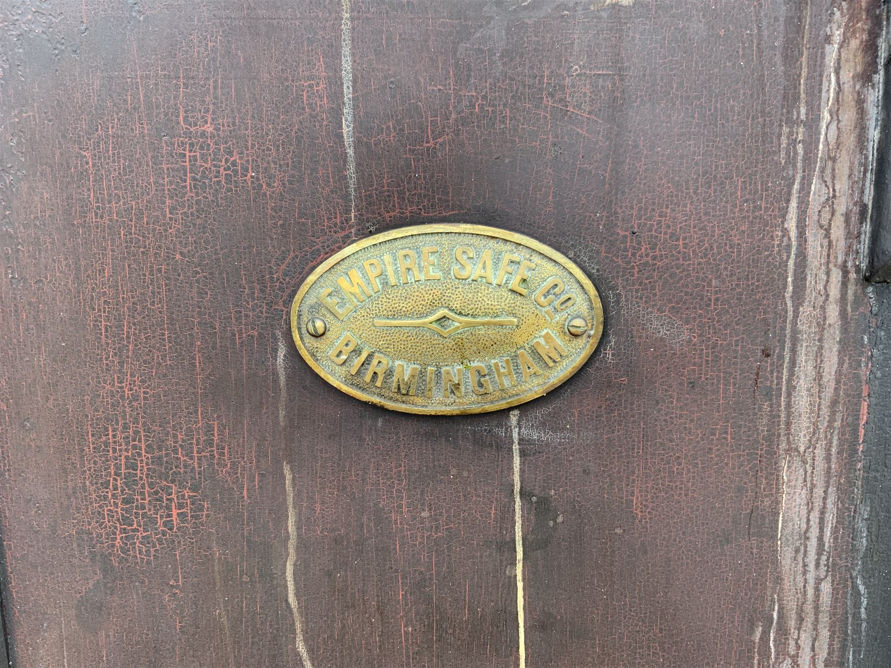 Victorian double cast iron safe by Empire safe Co. of Birmingham, two doors enclosing shelving, no keys - THIS LOT IS TO BE COLLECTED BY APPOINTMENT FROM DUGGLEBY STORAGE, GREAT HILL, EASTFIELD, SCARBOROUGH, YO11 3TX