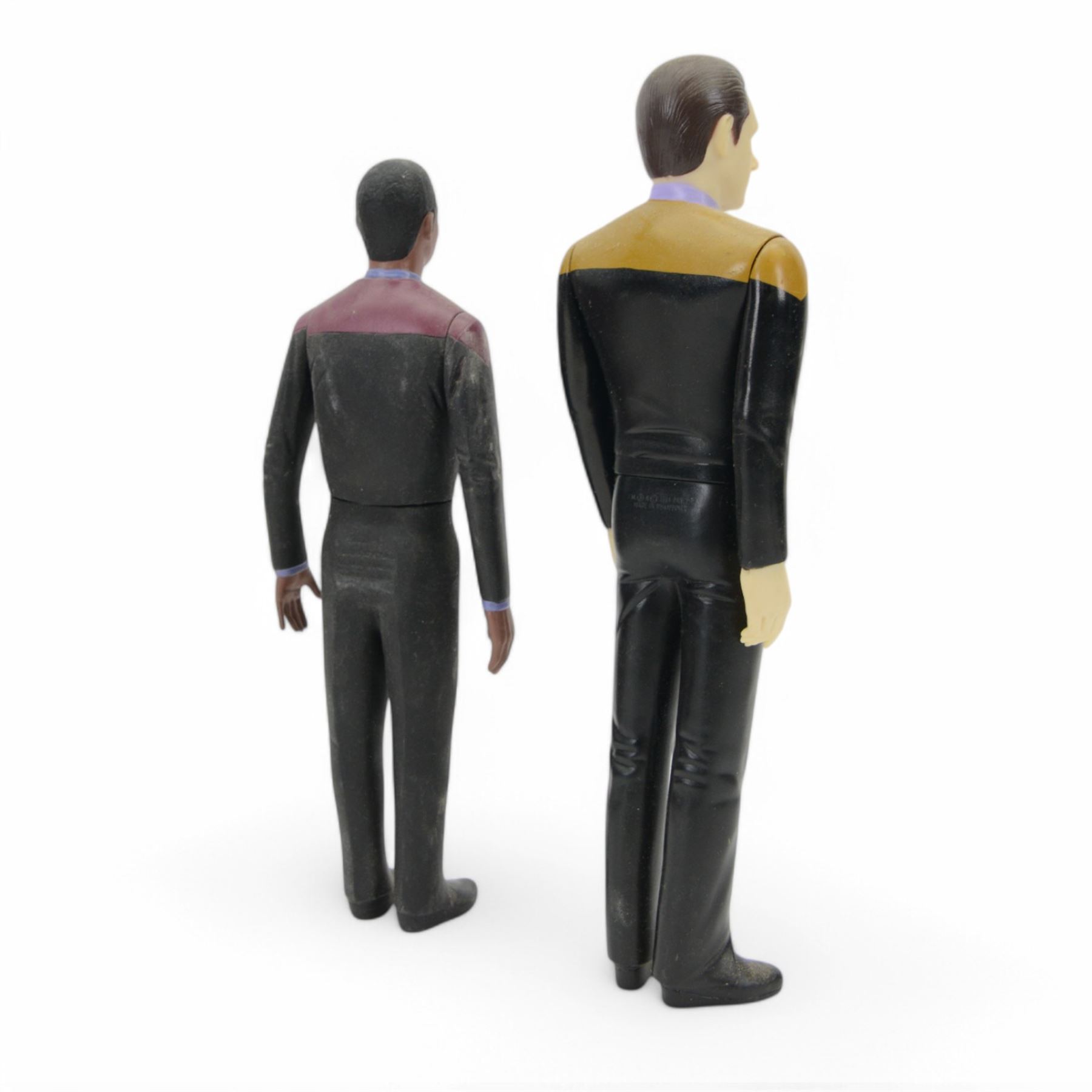 Four Bandai Playmates Star Trek Interspace Mini Playsets, comprising Romulan Warbird, Borg Ship, U.S.S Stargazer Starship and Collector's Edition Personal Communicator collector's no. 059464, together with a Bandai Playmates Star Trek Star Fleet Command International Edition Captain James Kirk Mr Spock In Interphase, all boxed or carded, together with two loose Star Trek figures