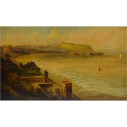  A Major (19th century): Scarborough South Bay overlooking the Spa, oil on canvas signed 40cm x 66cm  