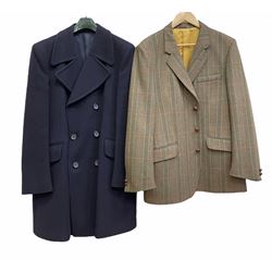 Allen's of Harrogate wool tweed jacket together with a Green & Hollins Crombie wool overcoat (2)