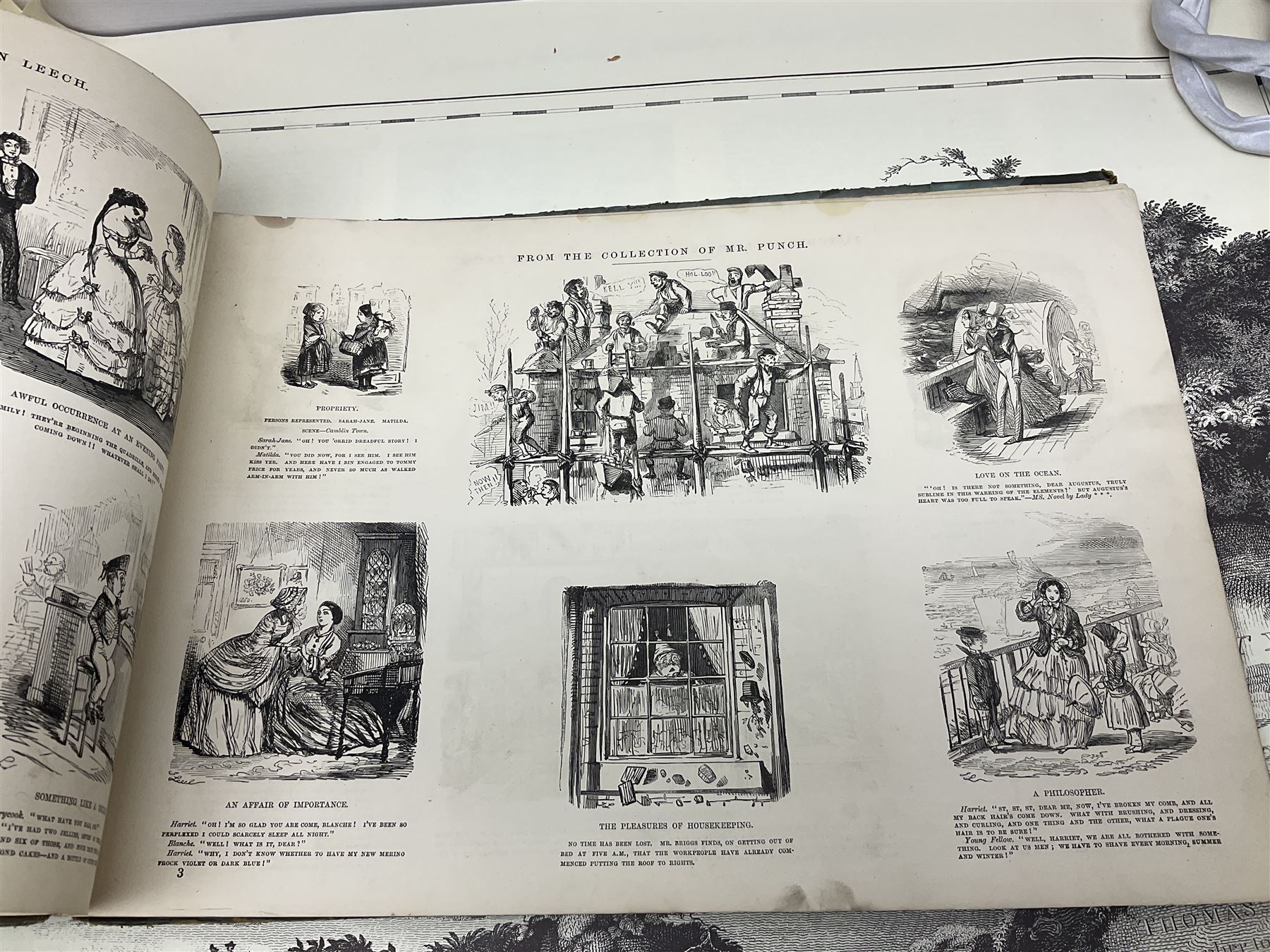 John Leech, pictures of Life and Character, first series, together with a collection of maps of Yorkshire 