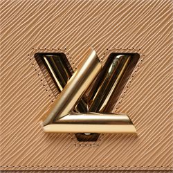 Louis Vuitton - ‘Twist’ MM Bag, the model introduced for the Cruise 2015 collection under Nicolas Ghesquière, in structured beige Epi cow hide leather with black sides, with gold-tone signature LV monogram twist-lock fastening and chain carrying handle, with detachable flat leather shoulder or crossbody strap, unused with original box and dust bag