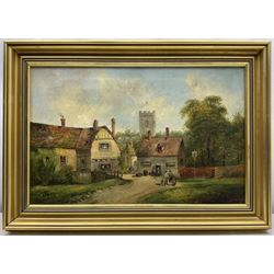 Alfred Henry Vickers (British 1834-1919): Rural Village Scenes, pair oils on canvas signed 28cm x 44cm (2)