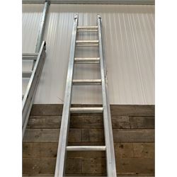 Abru pair of aluminium extendin ladders, 3.4m - 6.1m
