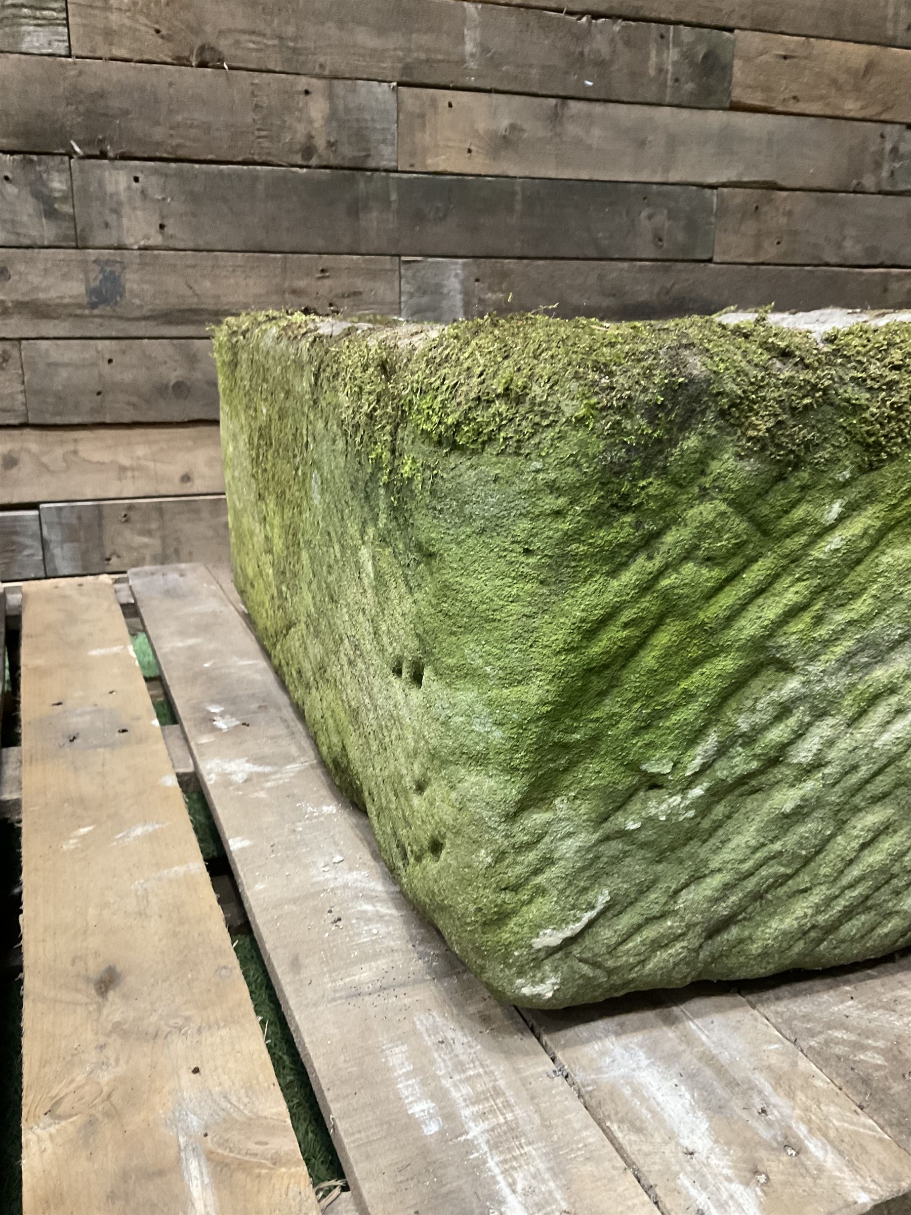 19th century hand hewn rectangular stone trough - THIS LOT IS TO BE COLLECTED BY APPOINTMENT FROM DUGGLEBY STORAGE, GREAT HILL, EASTFIELD, SCARBOROUGH, YO11 3TX