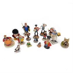 Sixteen Robert Harrop Beano Dandy Collection figures, Teacher, Roger the Dodger, Chester, Olive etc, all with original boxes 