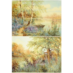  'On the Avon' and 'Near Burton', pair watercolours signed by Joseph Halford Ross (British 1866-1941), titled on the mount 27cm x 37cm  