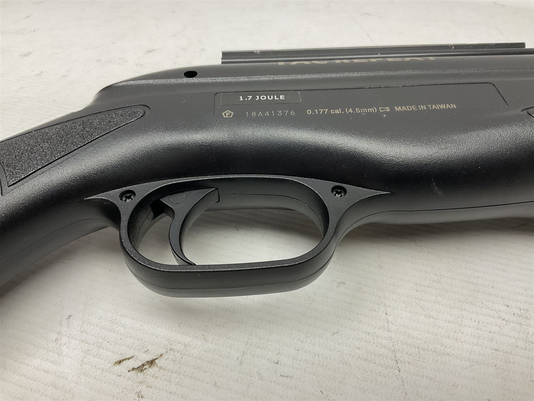 ASG Tac Repeat .177 Multishot CO2 rifle, serial no.18A41376, L108cm overall NB: AGE RESTRICTIONS APPLY TO THE PURCHASE OF AIR WEAPONS.