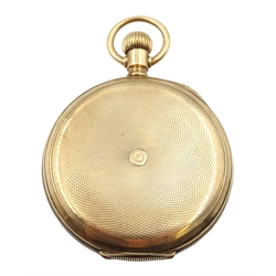  Elgin early 20th century 9ct gold full hunter pocket watch top wound, No. 18741683, case by Keysone USA, Chester import mark 1914   
