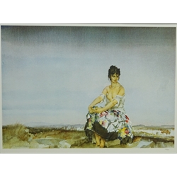  'Mademoiselle Sophie',  limited edition chromolithograph No.29/850 after Sir William Russell Flint (Scottish 1880-1969) with blind stamp 46cm x 63cm   