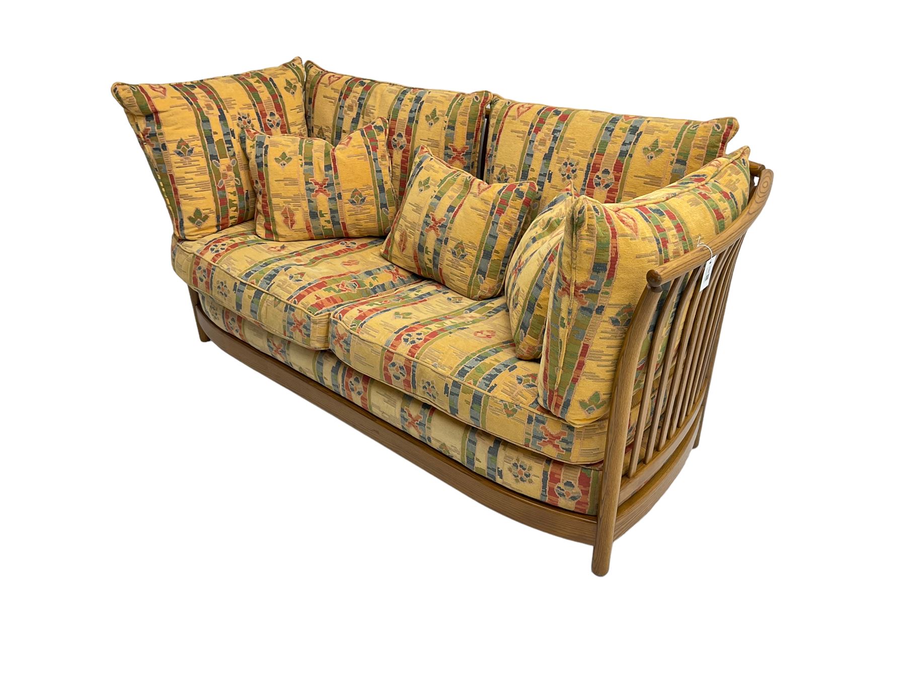 Ercol 'Renaissance' two seat sofa, loose cushions upholstered in