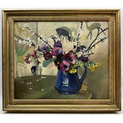 Colin Cairns Clinton Campbell (Scottish 1894-1970): 'Spring Flowers', oil on board signed, titled on gallery label verso 49cm x 59cm