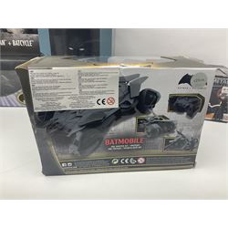 Eaglemoss Batman Universe Collector’s Bust ‘Rebirth Cowl’ with ten further Batman boxed and loose vehicles, figures and collectables to include Metals Die-Cast, Mattel, Hot Wheels etc, in two boxes