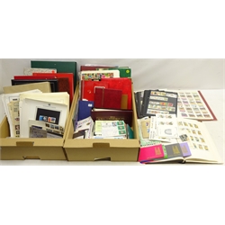  Large quantity of Great British and World stamps in seventeen albums, on stock pages and loose including large green album well filled with mostly mint Isle of Man stamps and FDCs, 'The Queen Mother' album, 'Royal Wedding' album, world stamps on covers, commonwealth stamp booklets relating to the 1986 Royal Wedding etc  