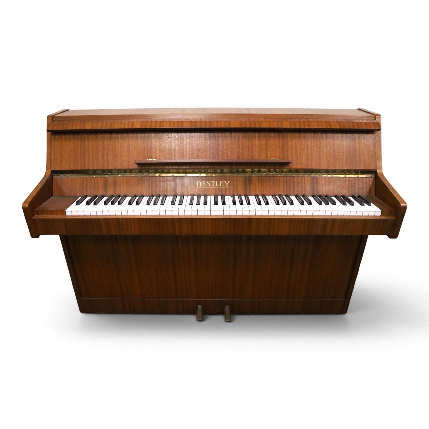 1970s Bentley upright piano, with teak effect veneer, serial no. 138837, H100cm