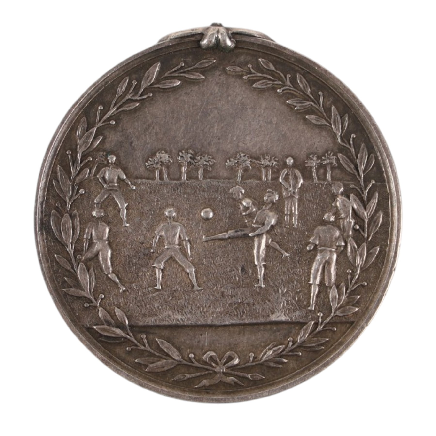 Silver open faced pocket watch by Joseph Marshall, together with a silver Army football medal