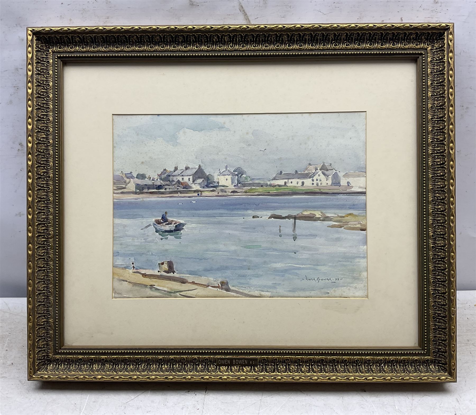 Owen Bowen (Staithes Group 1873-1967): 'Porlock Weir', watercolour signed and dated '32, titled on label verso, 27cm x 38cm
Provenance: private collection; acquired from the artist's daughter Betty McDougal (neé Bowen), authenticated on label verso