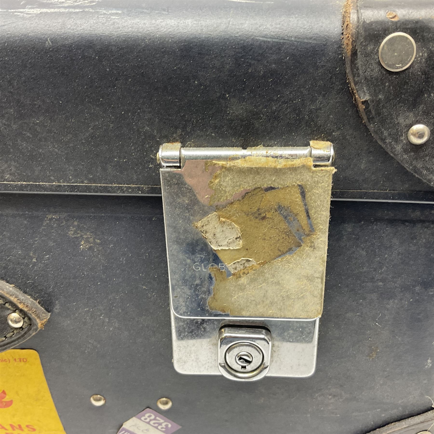 Vintage globetrotter suitcase, together with hard-shell brief case