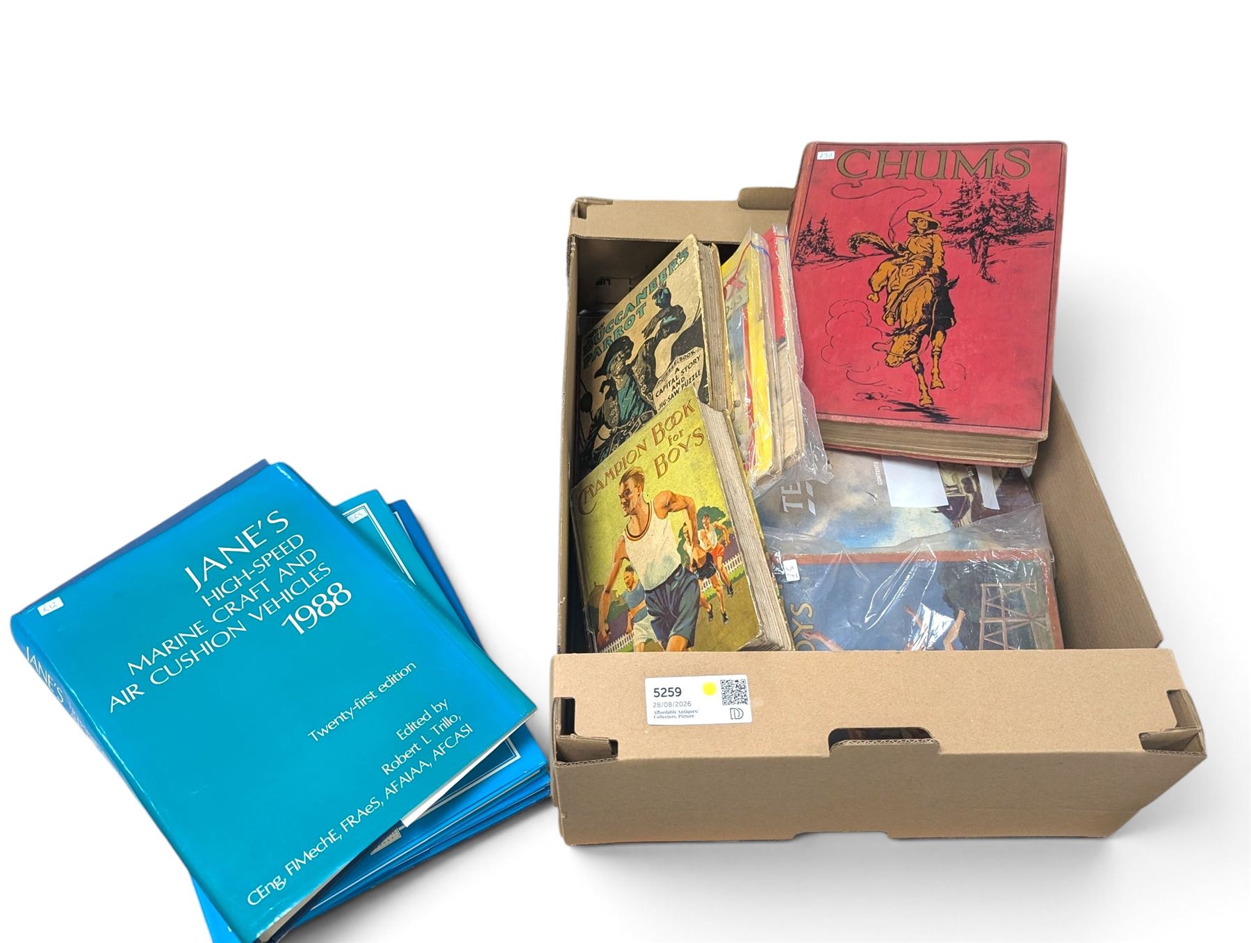 Reference books, Children's books and annuals, including Champion Books for Boys, Sisters Three and Chums etc