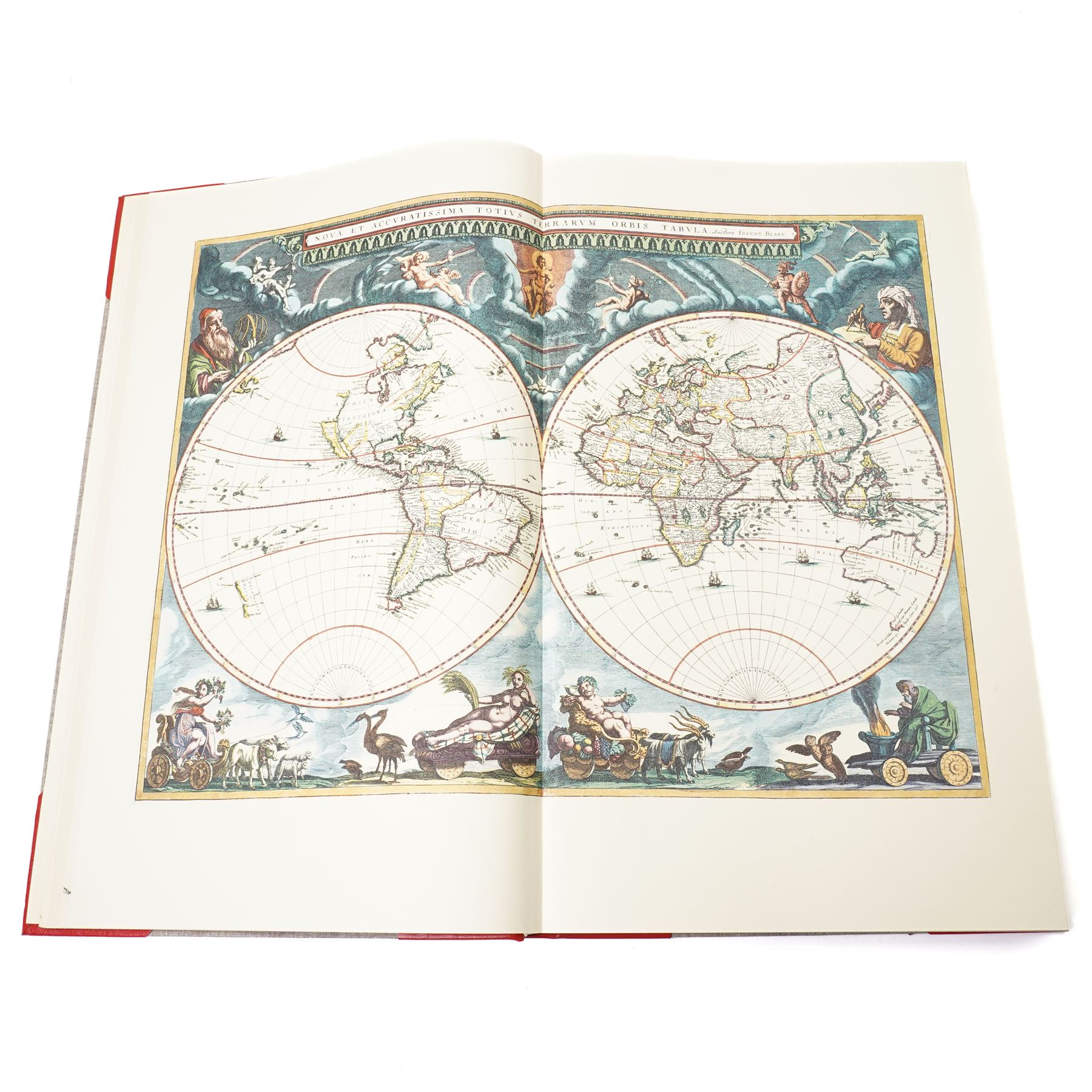 Blaeu's Atlas of England, Scotland, Wales and Ireland - facsimile reprint of Blaeu's maps, limited edition 40/500, published Thames and Hudson, London, half morocco, folio in slip case