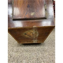 19th century inlaid mahogany tavern clock case