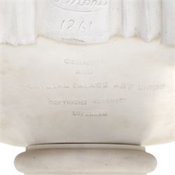 After Monti, Raffaele - 'The Bride', 19th century Copeland Parian bust, stamped Copeland and incised R Monti 1861 to the back, impressed Ceramic Crystal Palace Art Union to underside, H37cm