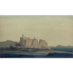 Hirst Walker (Staithes Group 1868-1957): 'The Rock of Linus', watercolour signed, titled verso with artist's Scarborough address 31cm x 53cm
Provenance: from the estate of Ian Hirst Walker, the artist's great nephew. These have never been on the market before; exh. Royal Academy 1930 No. 870. 