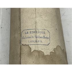 Lépicié after David Teniers the Younger (Flemish 1610-1690): 'Les Francs Maçons Flamands en Loge' engraving pub 1747, 43cm x 53cm; 'Hampshire' and 'Sussex', two William Hole (British -1624) reproduction maps 52cm x 41cm (unframed) (3)