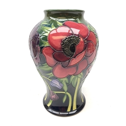  Moorcroft Anemone Tribute inverted baluster form vase, designed by Emma Bossons, H24cm   